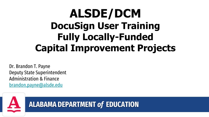 DocuSign Process for Fully Locally-Funded Capital Improvement Projects