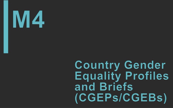 Country Gender Equality Profiles and Briefs Analysis
