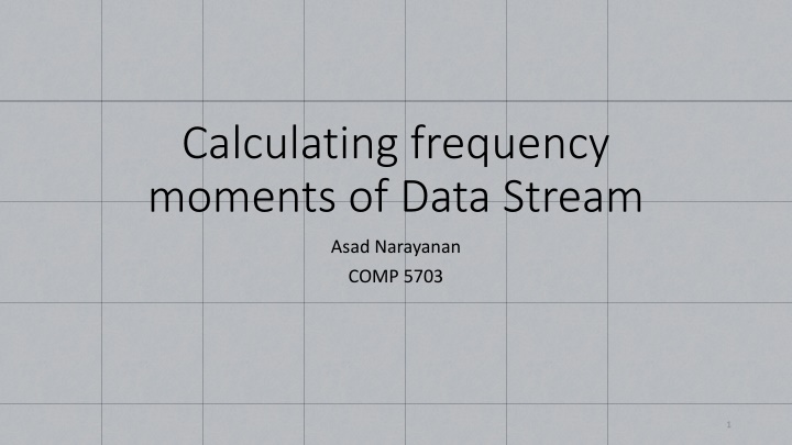 Calculating Frequency Moments of Data Stream