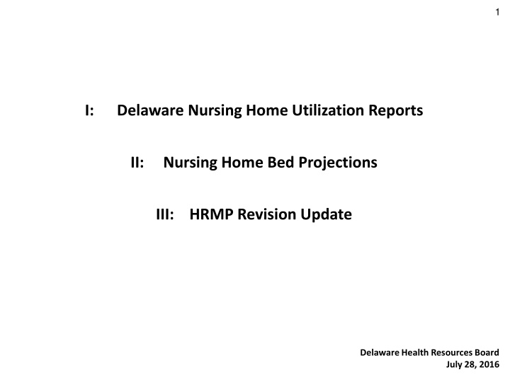Delaware Health Resources Board Data Analysis