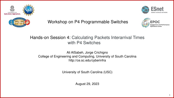 Calculating Packets Interarrival Times with P4 Switches