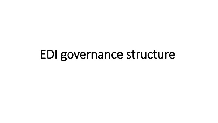 Faculty EDI Governance Structure