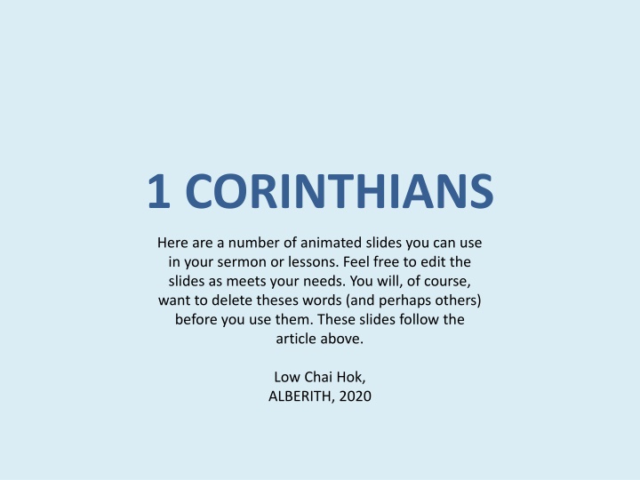 Paul's Ministry in Corinth