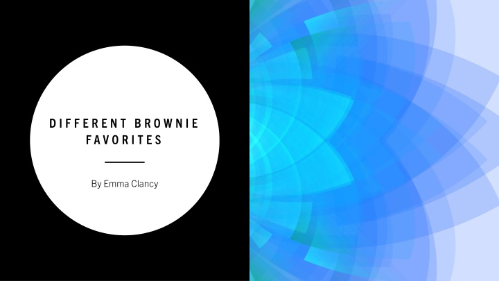 Brownie Flavor Experiment by Emma Clancy