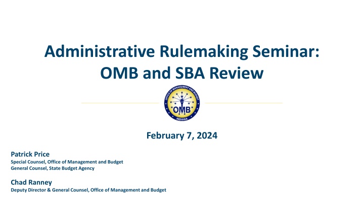 OMB and SBA Review Process Overview
