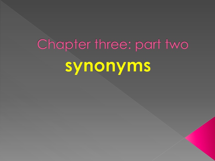 Patterns of Synonyms in English: Exploring Word Similarities