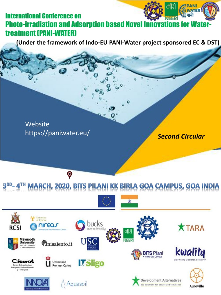 Innovations for Water Treatment: PANI-WATER Conference