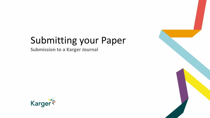 Submitting Your Paper to Karger Journal