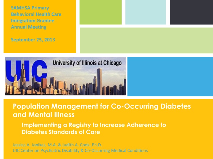 Population Management for Co-Occurring Diabetes and Mental Illness