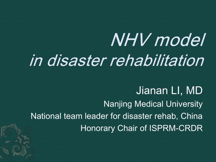 Comprehensive Rehab Facility in Disaster Zones