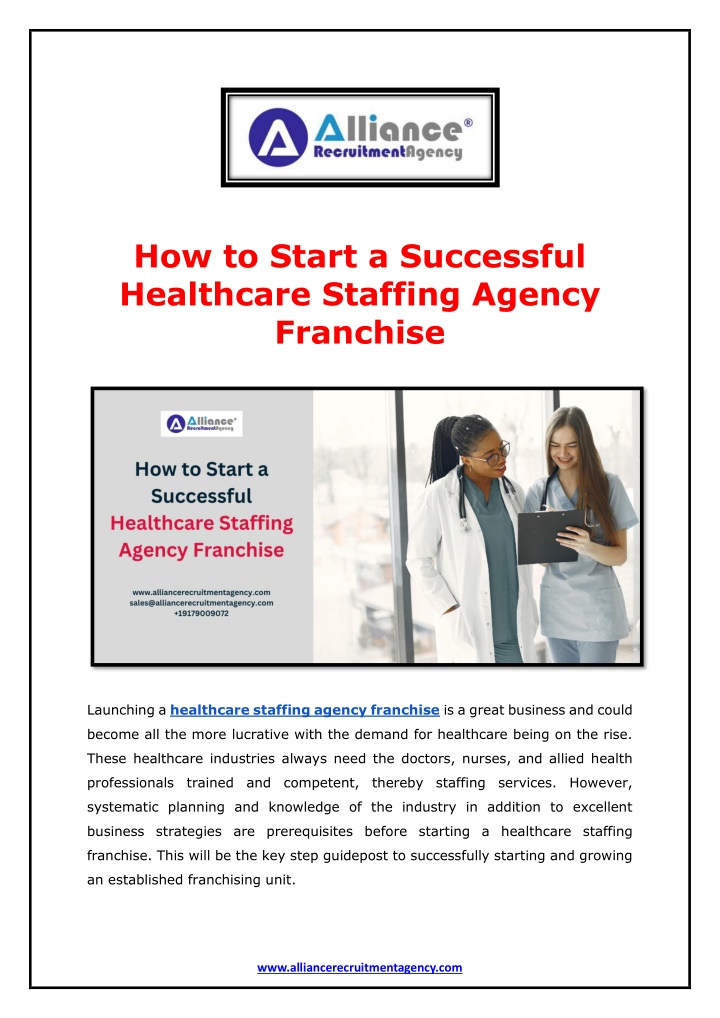 how to start a successful healthcare staffing n.w