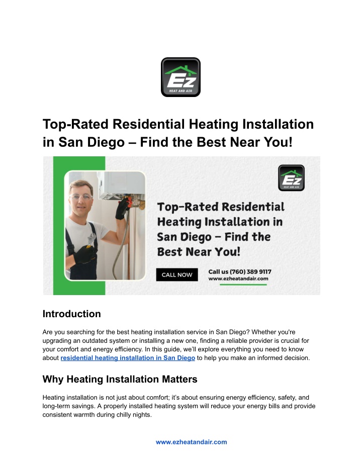 top rated residential heating installation n.w