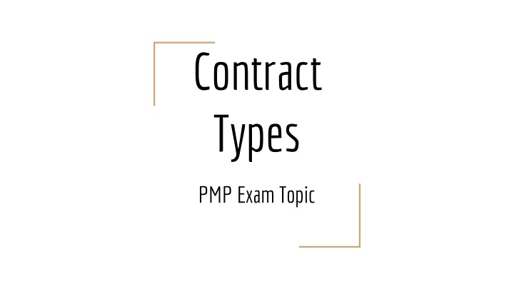 Contract Types in Project Management