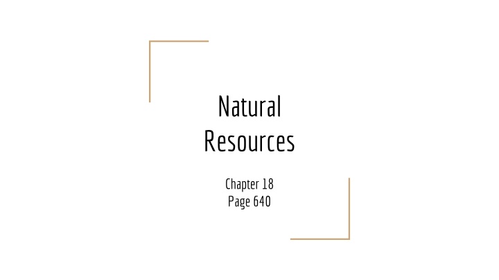 Overview of Natural Resources and Energy