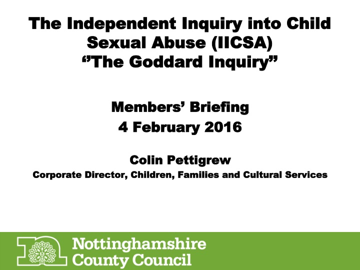 Independent Inquiry into Child Sexual Abuse Overview