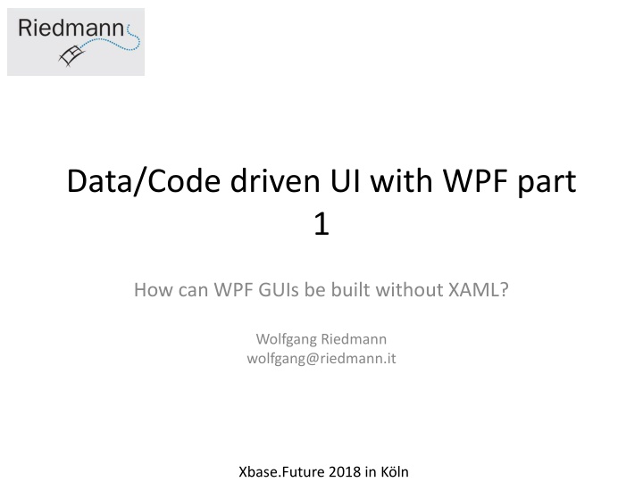 Data/Code driven UI with WPF part