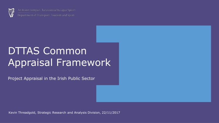 Public Sector Appraisal Framework in Ireland
