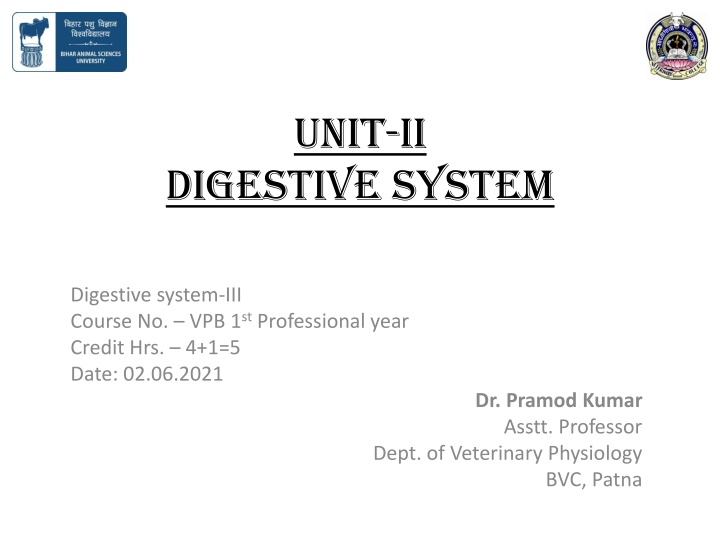 UNIT-II Digestive System