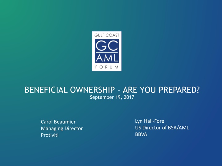 Beneficial Ownership and Customer Transparency