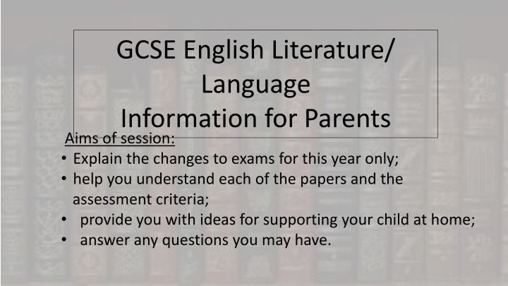 GCSE English Literature Exam Changes & Approaches