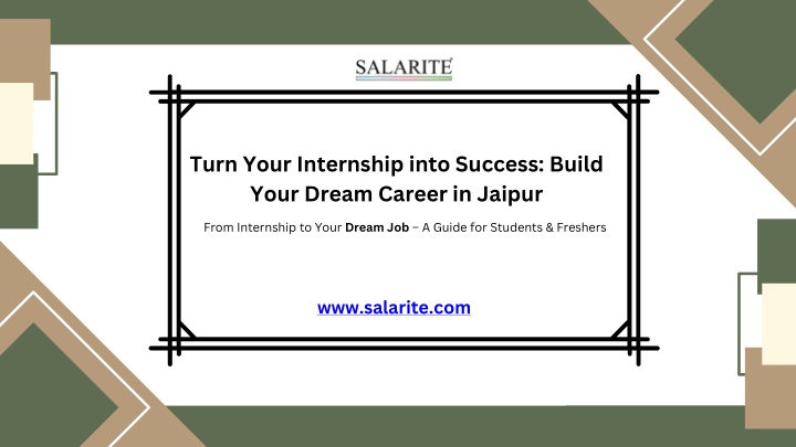 Turn Your Internship into Success Build Your Dream Career in Jaipur
