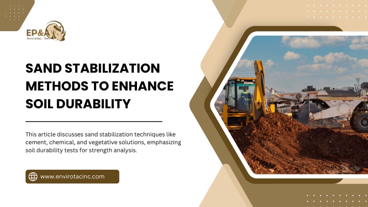 sand stabilization methods to enhance soil n.w