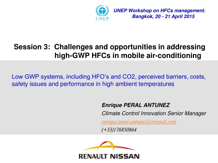 Challenges and Opportunities in High-GWP HFCs Management