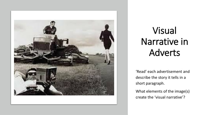 Visual Narrative in Adverts