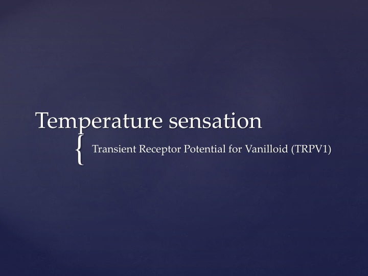 Temperature sensation