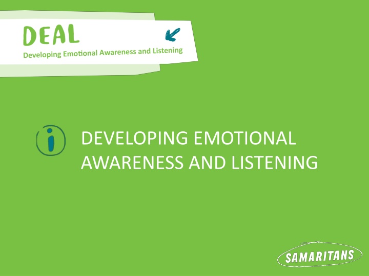 Developing Emotional Awareness and Listening