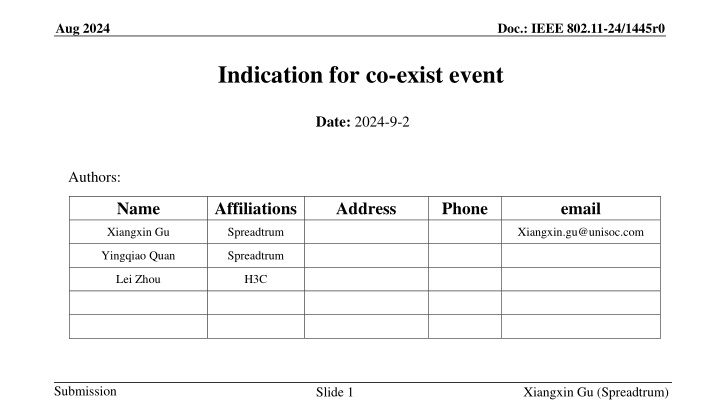 Co-exist Event Analysis and Solutions