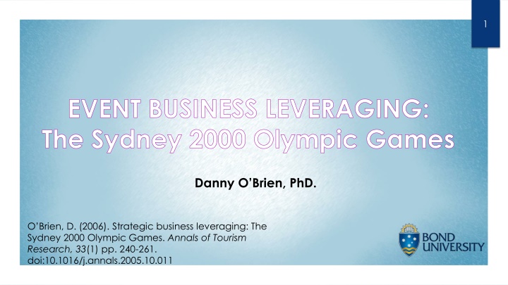 Strategic Event Leverage for Long-Term Benefits