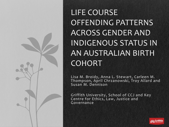 Life Course Offending Patterns Across Gender and Indigenous Status in an Australian Birth Cohort