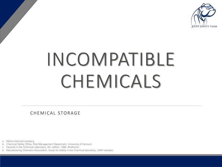 INCOMPATIBLE CHEMICALS