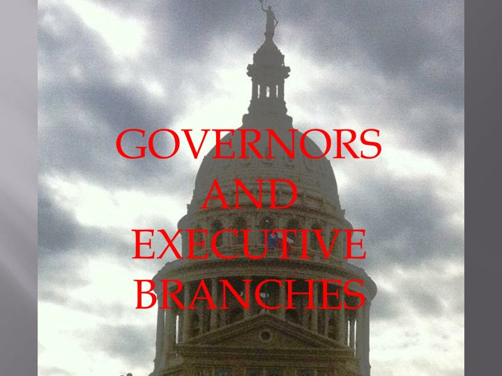 Evolution of Governorship in the United States