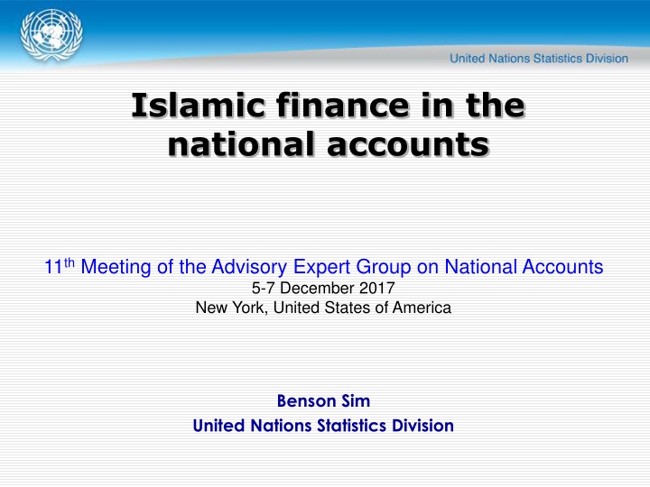 Islamic finance in the national accounts