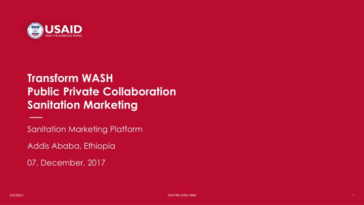 Transforming Public-Private Collaboration in Sanitation Marketing