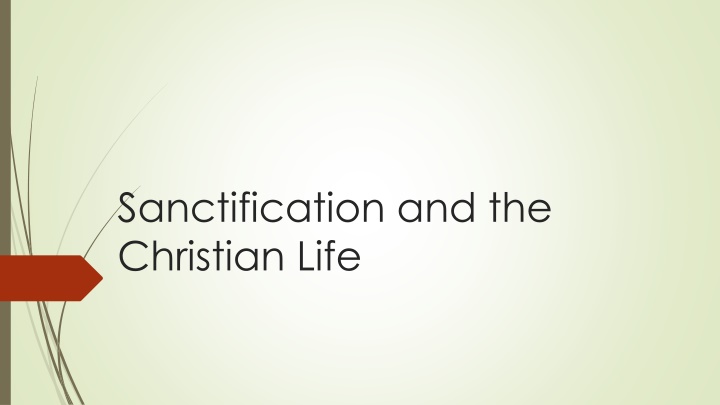 The Journey of Sanctification in the Christian Life
