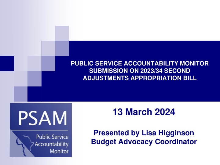 Enhancing Budget Transparency: Submission Focus on Adjustment Appropriation