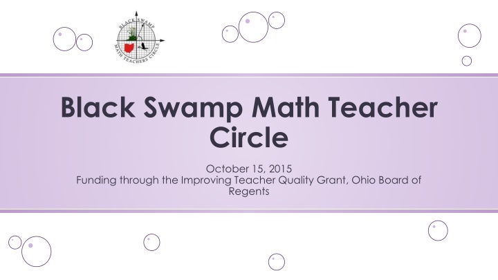 Black Swamp Math Teacher Circle Funding