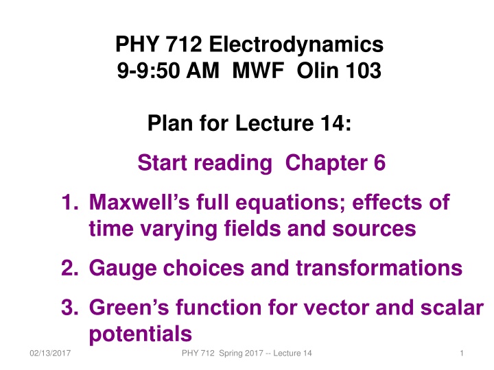 Maxwell's Equations and Vector Potentials