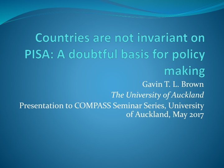 Insights into OECD PISA Testing and Impact
