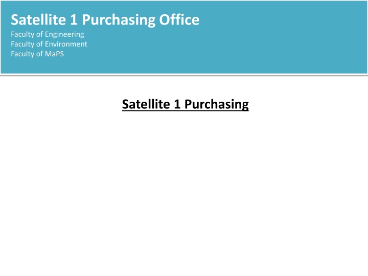 Satellite 1 Purchasing Office at University of Leeds