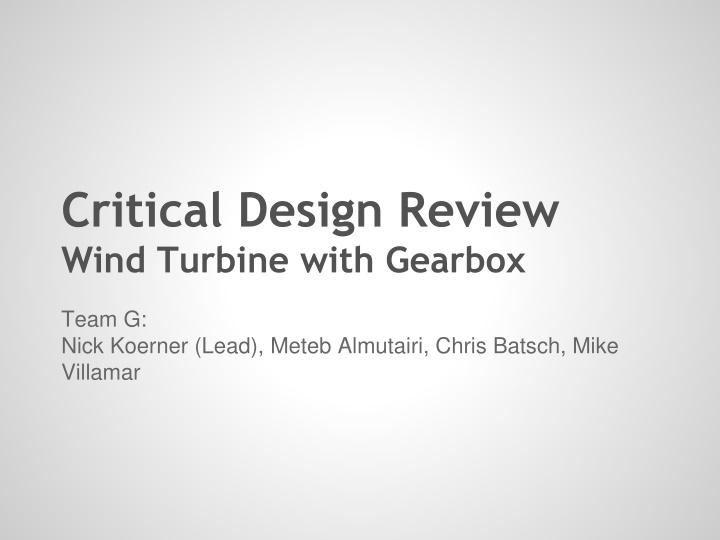 Gear Box Housing Design Parameters and Functions