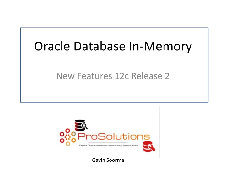 Oracle Database In-Memory New Features Overview
