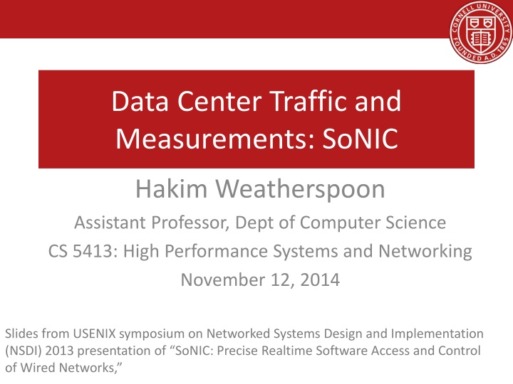 Real-time Network Traffic Analysis in Data Centers