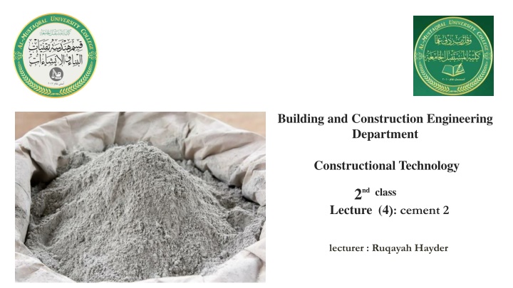 Cement Hydration and Setting Process