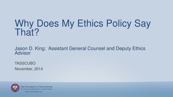 Ethics Policies in Organizations