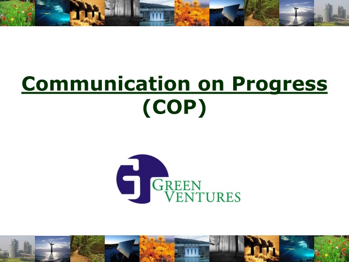 Green Ventures International Commitment to UN Global Compact Principles