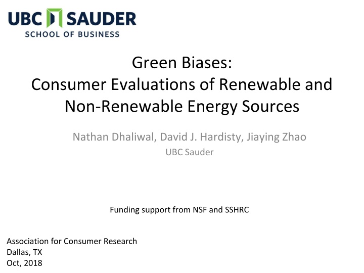 Consumer Perceptions of Green vs. Brown Energy